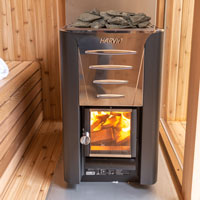 narvi nc black wood burning sauna heater