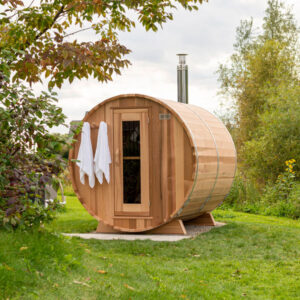 clear cedar barrel sauna