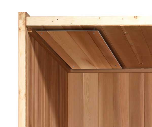 sauna heat shield with hardware (flat)