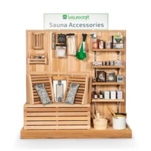 32x74” sauna wellness accessory display stand