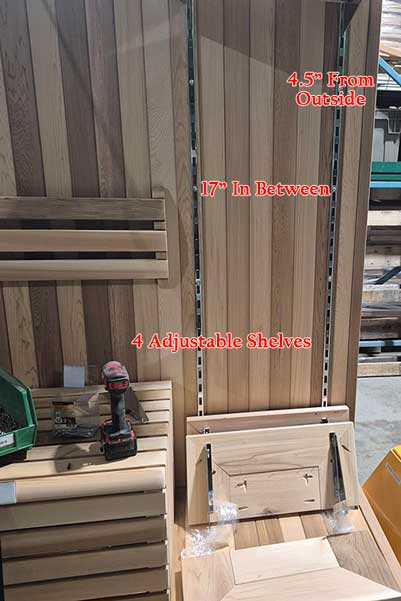 32x74” sauna wellness accessory display stand